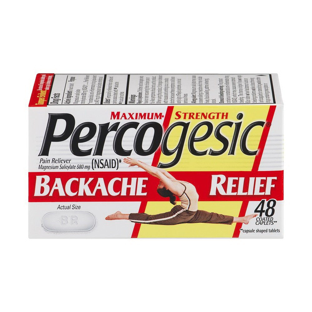 Momentum Maximum Percogesic Strength Backache Relief Caplets - 48 Ea